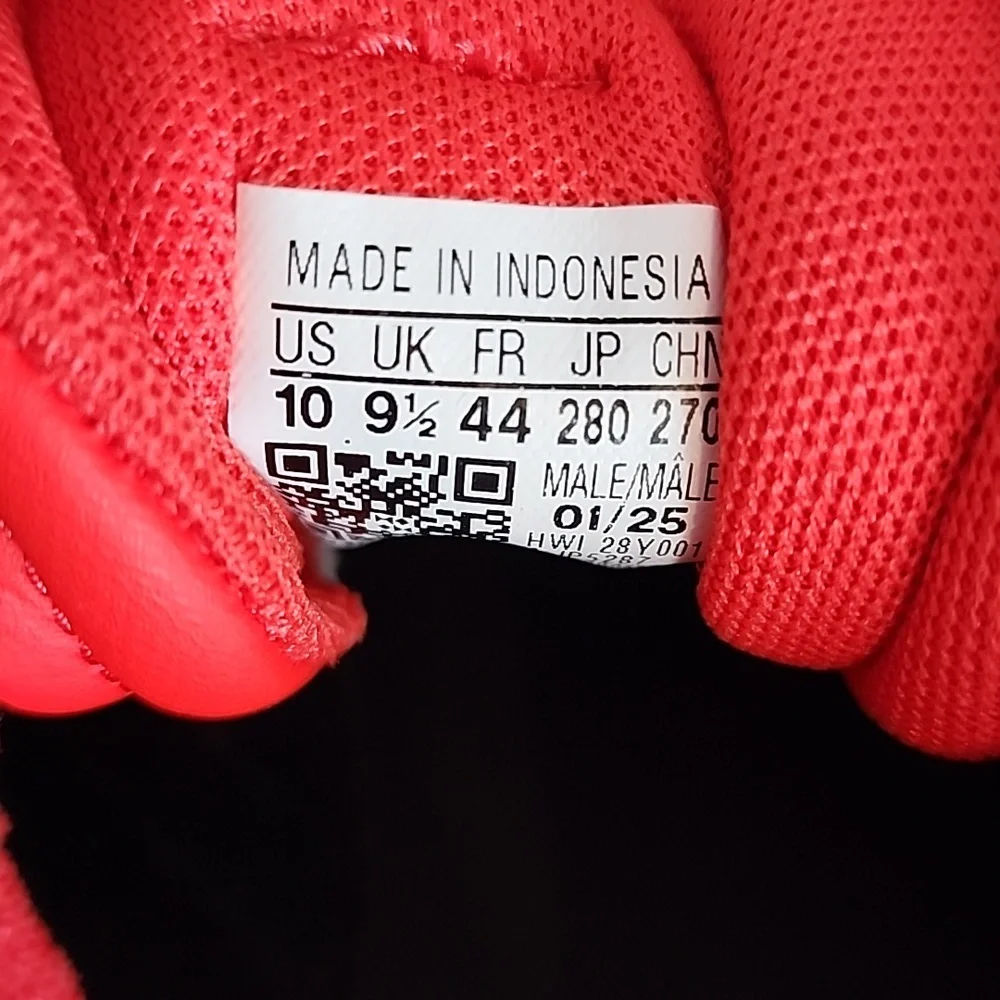 Adidas VL Court 3.0 Orange / Red and White Sneakers Brand New